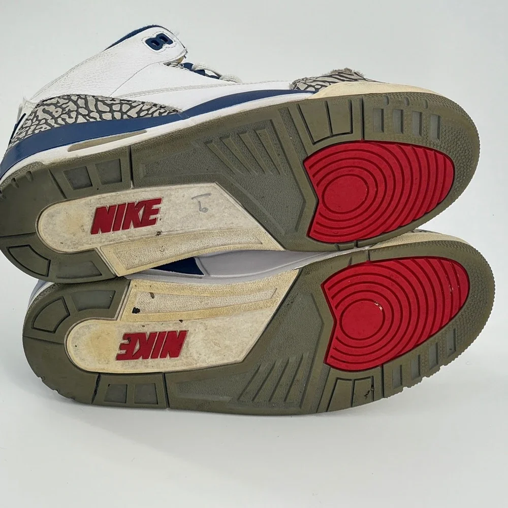 Nike Air Jordan 3 Retro OG True Blue 2016 Mens White Blue Size 9 854262-106